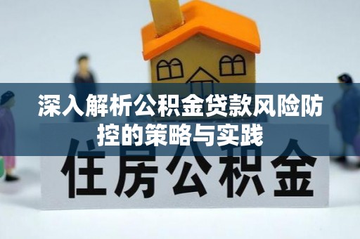 岳阳楼深入解析公积金贷款风险防控的策略与实践
