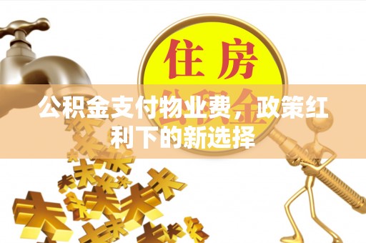 岳阳楼公积金支付物业费，政策红利下的新选择