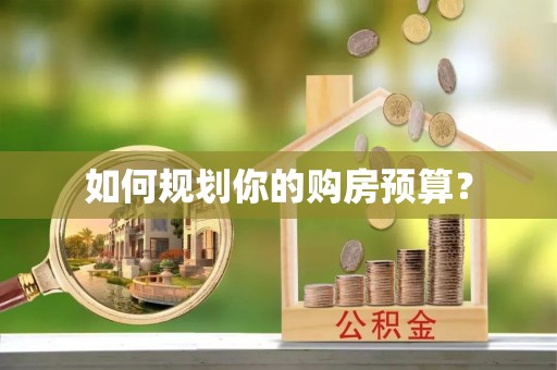 岳阳楼如何规划你的购房预算？