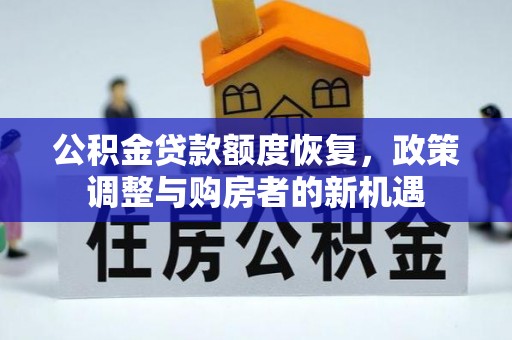 岳阳楼公积金贷款额度恢复，政策调整与购房者的新机遇